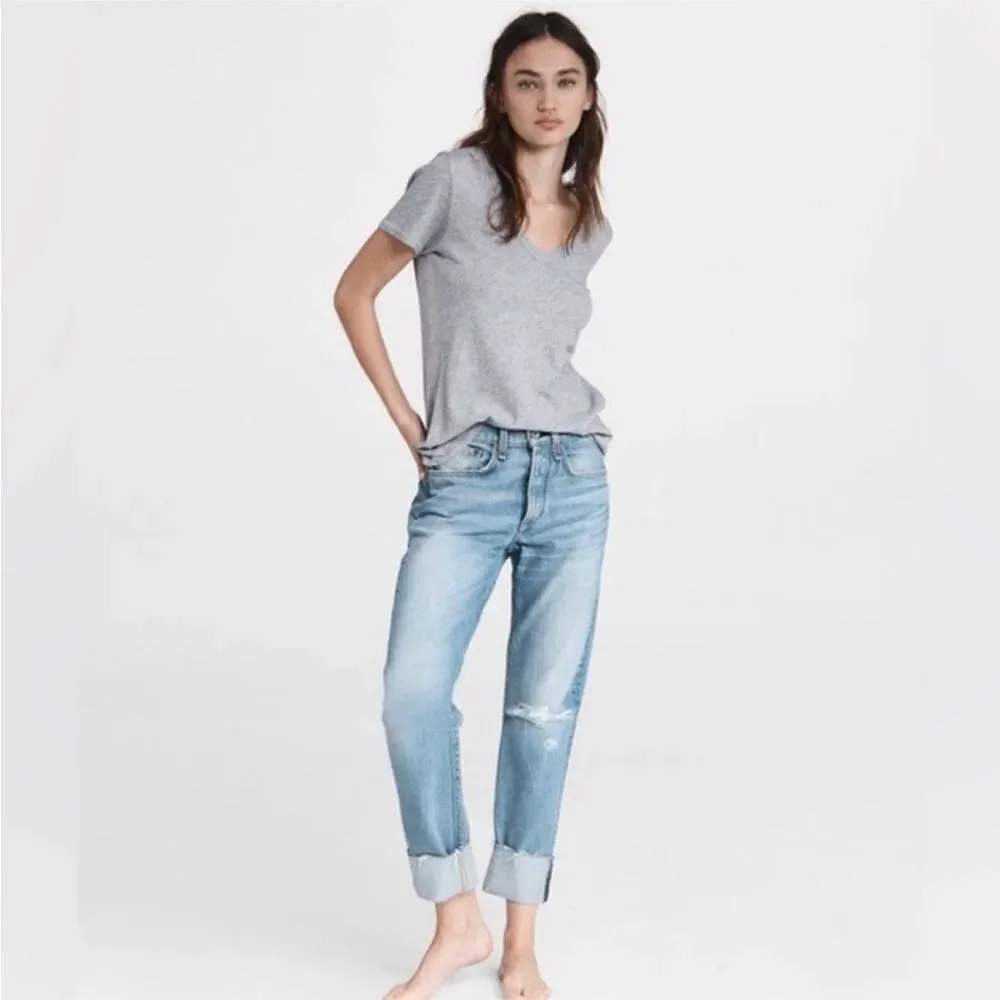 Rag and Bone Rosa Mid-Rise Boyfriend Jeans In Jones